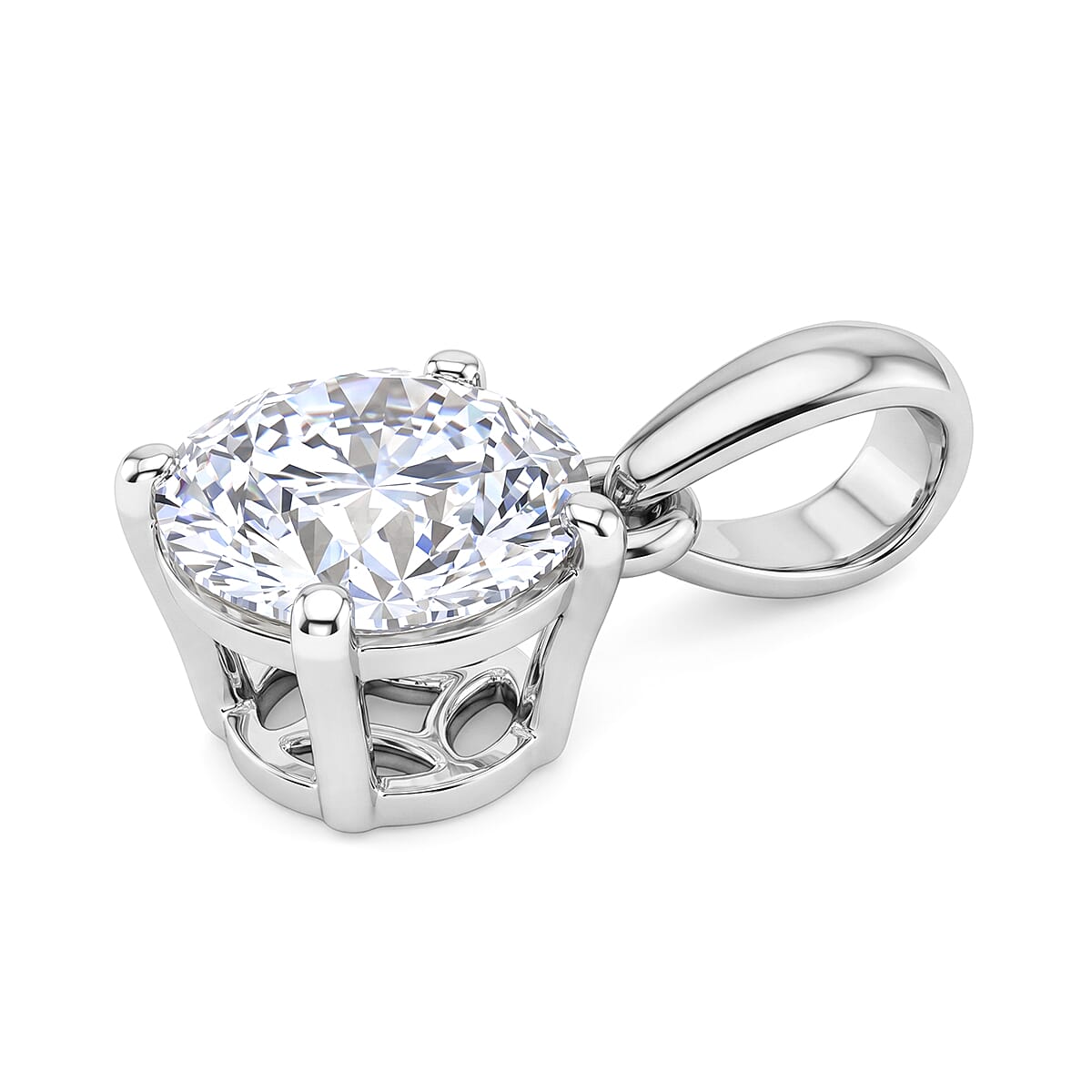 Luxuriant - 9K White Gold SGL Certified Lab Grown Diamond (SI-G-H) Solitaire Pendant 1.00 Ct.
