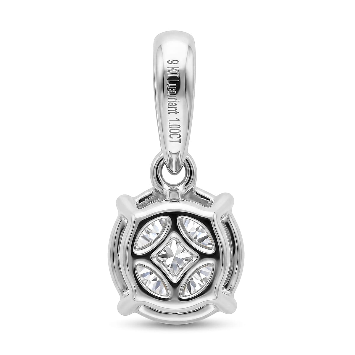 Luxuriant - 9K White Gold SGL Certified Lab Grown Diamond (SI-G-H) Solitaire Pendant 1.00 Ct.