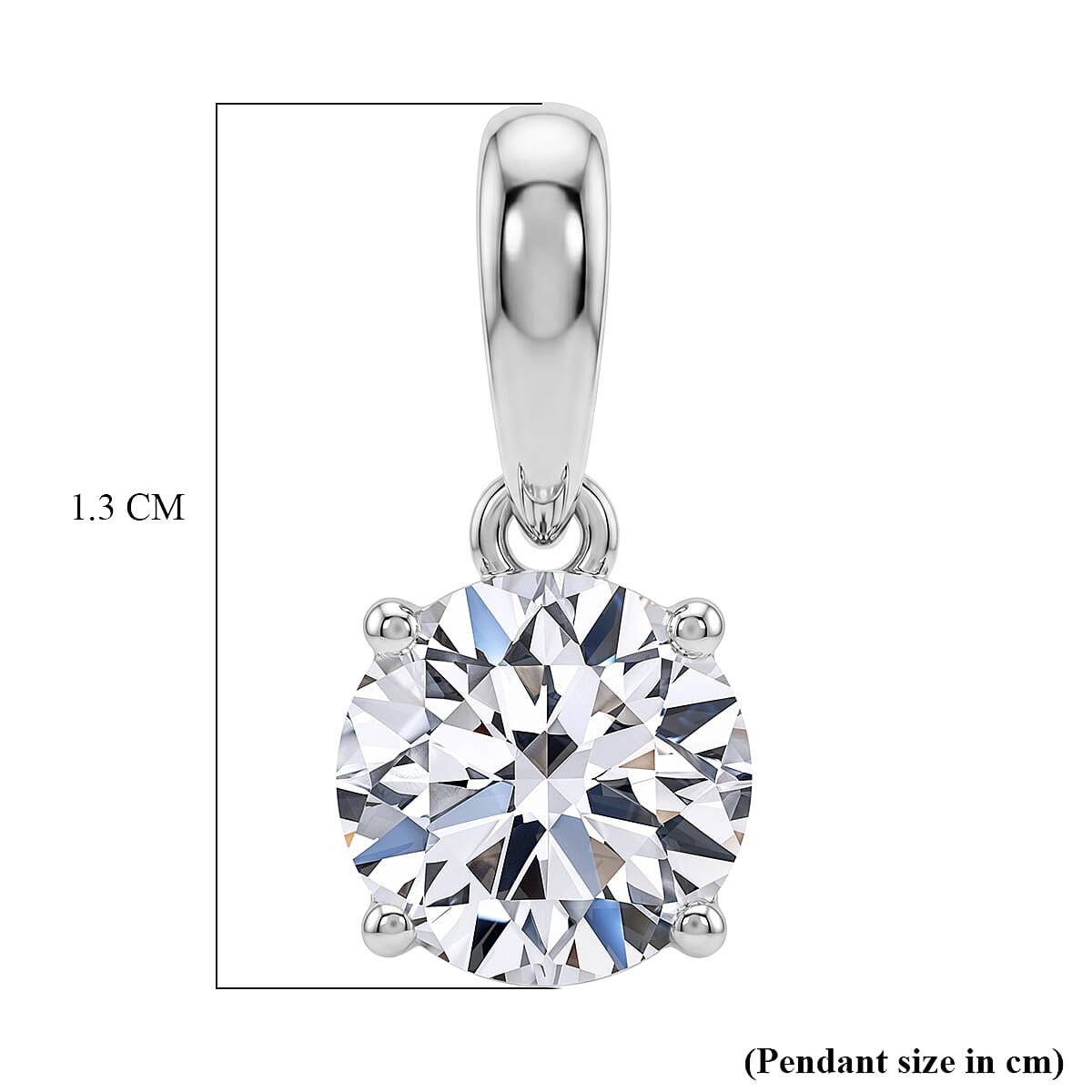Luxuriant - 9K White Gold SGL Certified Lab Grown Diamond (SI-G-H) Solitaire Pendant 1.00 Ct.