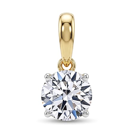LUXURIANT 1 Ct. Lab Grown Diamond Round-Cut Solitaire Pendant in 9K Yellow Gold SGL Certified (SI-G-H) LUXURIANT 1 Ct. Lab Grown Diamond Round-Cut Solitaire Pendant in 9K Yellow Gold SGL Certified (SI-G-H)