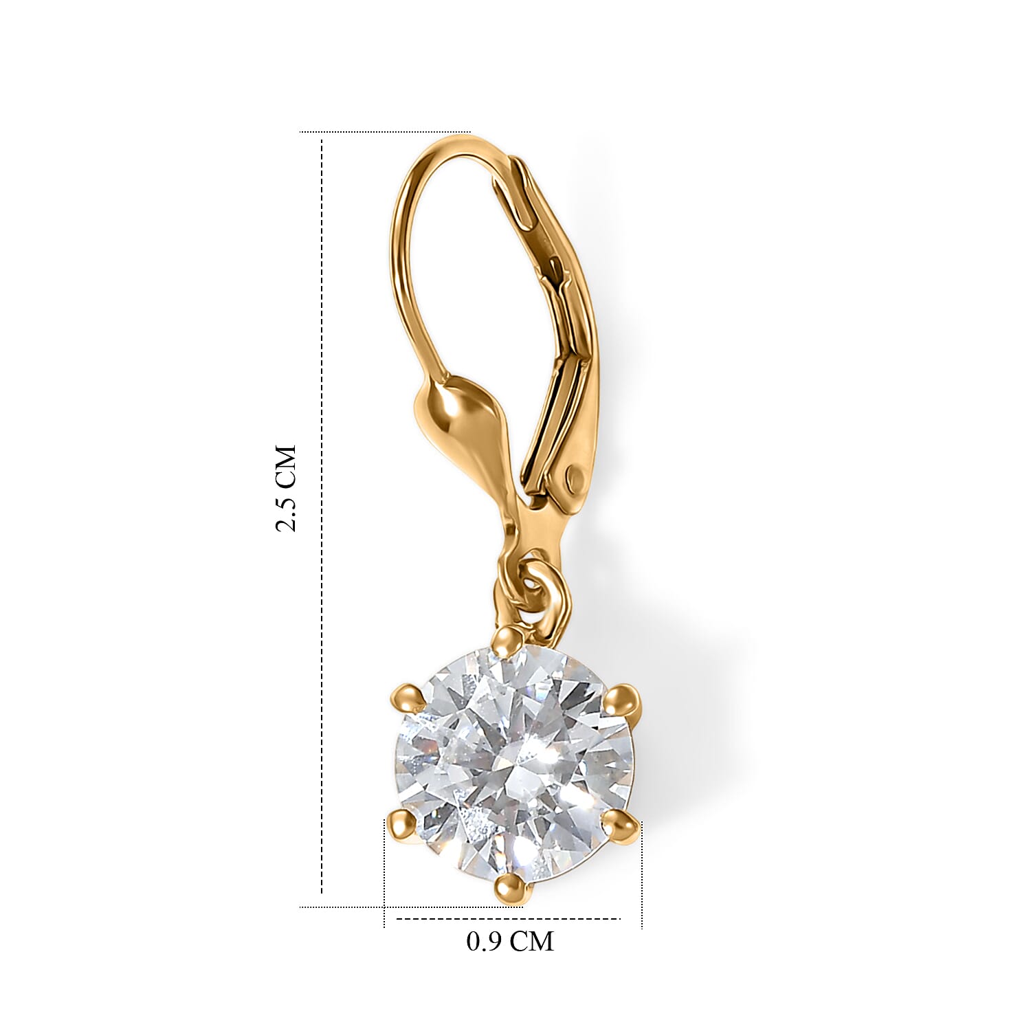 Moissanite Earring Sterling Silver  3.594  Ct.