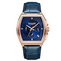Gamages Of London Seiko Quartz Chronograph Mens Watch in Stainless Steel - Blue