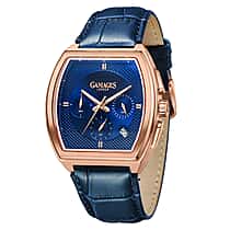 Gamages Of London Seiko Quartz Chronograph Mens Watch in Stainless Steel - Blue