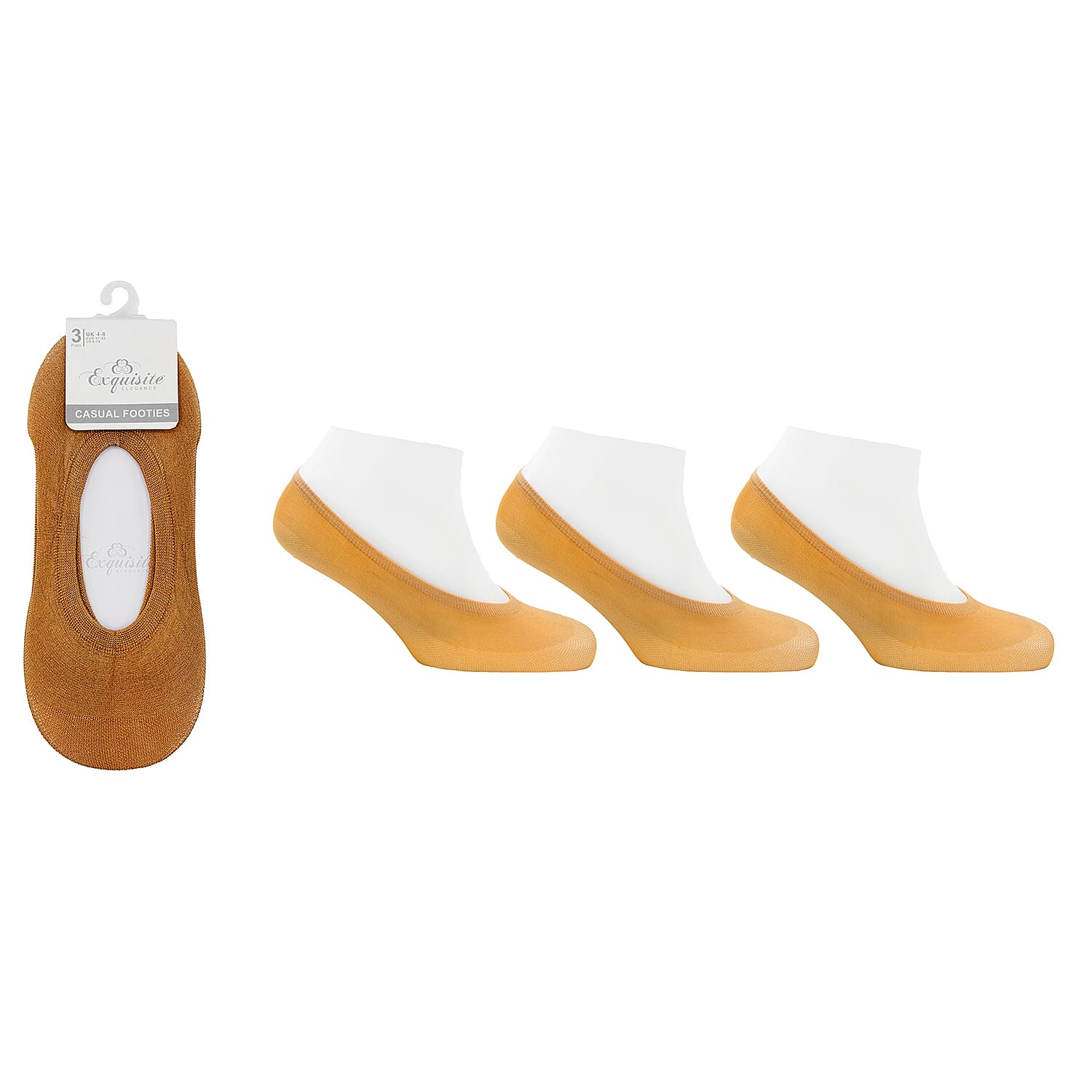 Set of 6 - Exquisite Elegance Casual Footies (Size 4-8) - Nude