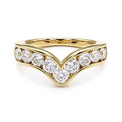 LUXURIANT - SGL Certified Lab Grown Diamond (SI/G-H) Wishbone Ring in Sterling Silver 1.50 Ct.