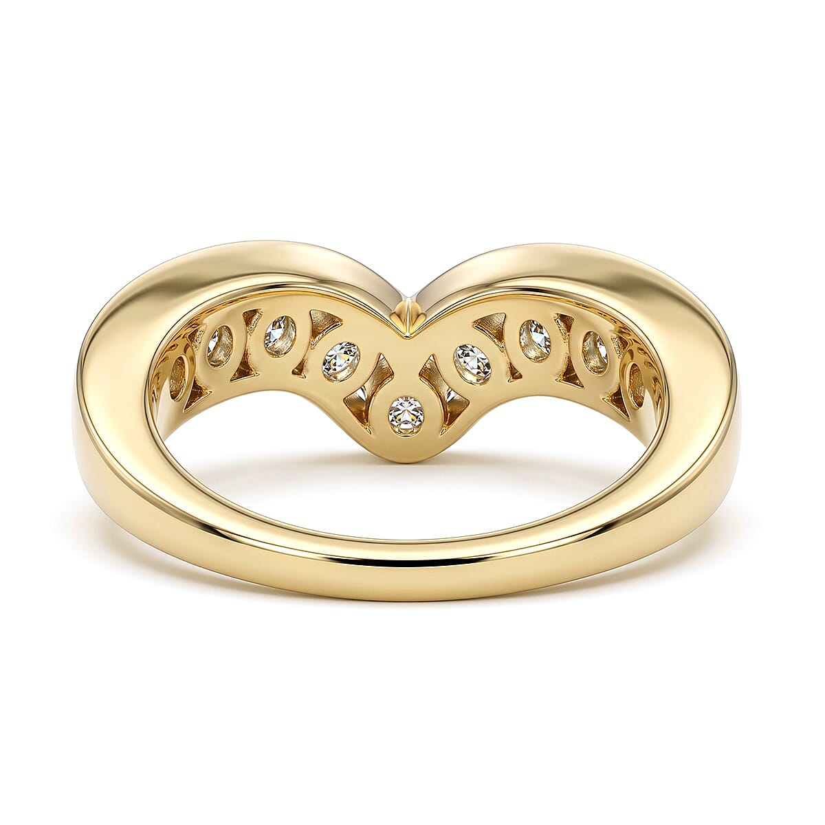 LUXURIANT - SGL Certified Lab Grown Diamond (SI/G-H) Wishbone Ring in Sterling Silver 1.50 Ct.