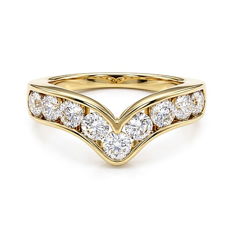 Luxuriant Lab Grown Diamond Ring in 18K YG VermeilSterling Silver, Silver Wt.5 Gms  1.503  Ct.