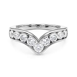 LUXURIANT - SGL Certified Lab Grown Diamond (SI/G-H) Wishbone Ring in Sterling Silver 1.50 Ct.