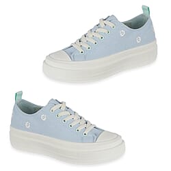 Fleur Daisy Embroidered Low-Top Lace Up Platform Trainers&nbsp;