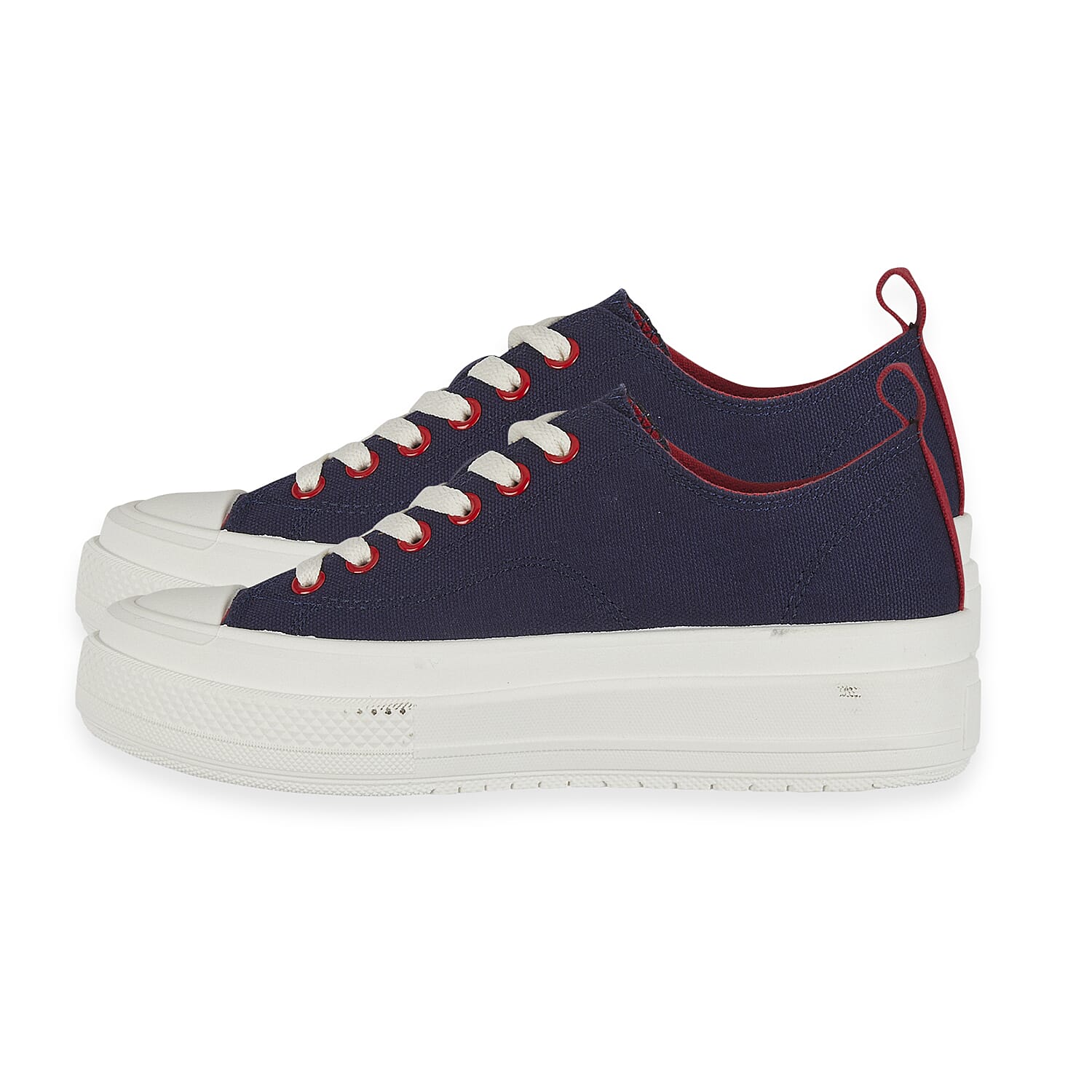 Fleur Daisy Embroidered Low-Top Lace Up Platform Trainers&nbsp;