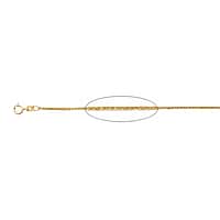 JCK Vegas Treasure - 9K Yellow Gold Spiga Necklace (Size - 22) with Spring Ring Clasp