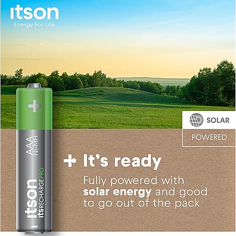 ITSON Pack of 4 - Recharge Pro AA Rechargeable Batteries - 2000mAh