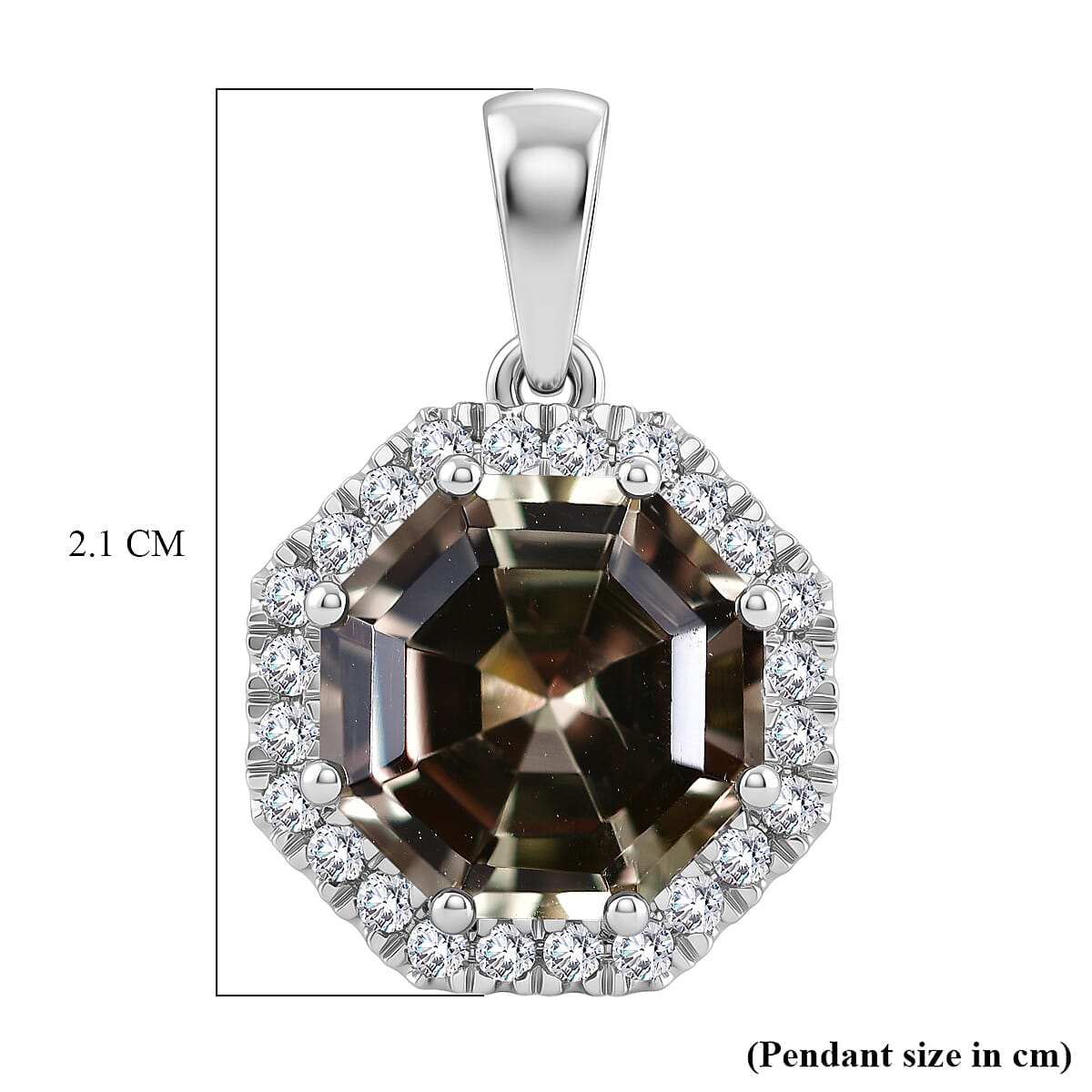 Rhapsody 950 Platinum AAAA Turkizite White Diamond EF, VS Main Stone With Side Stone Pendant, Platinum Wt.4.6 Gms  5.011  Ct.