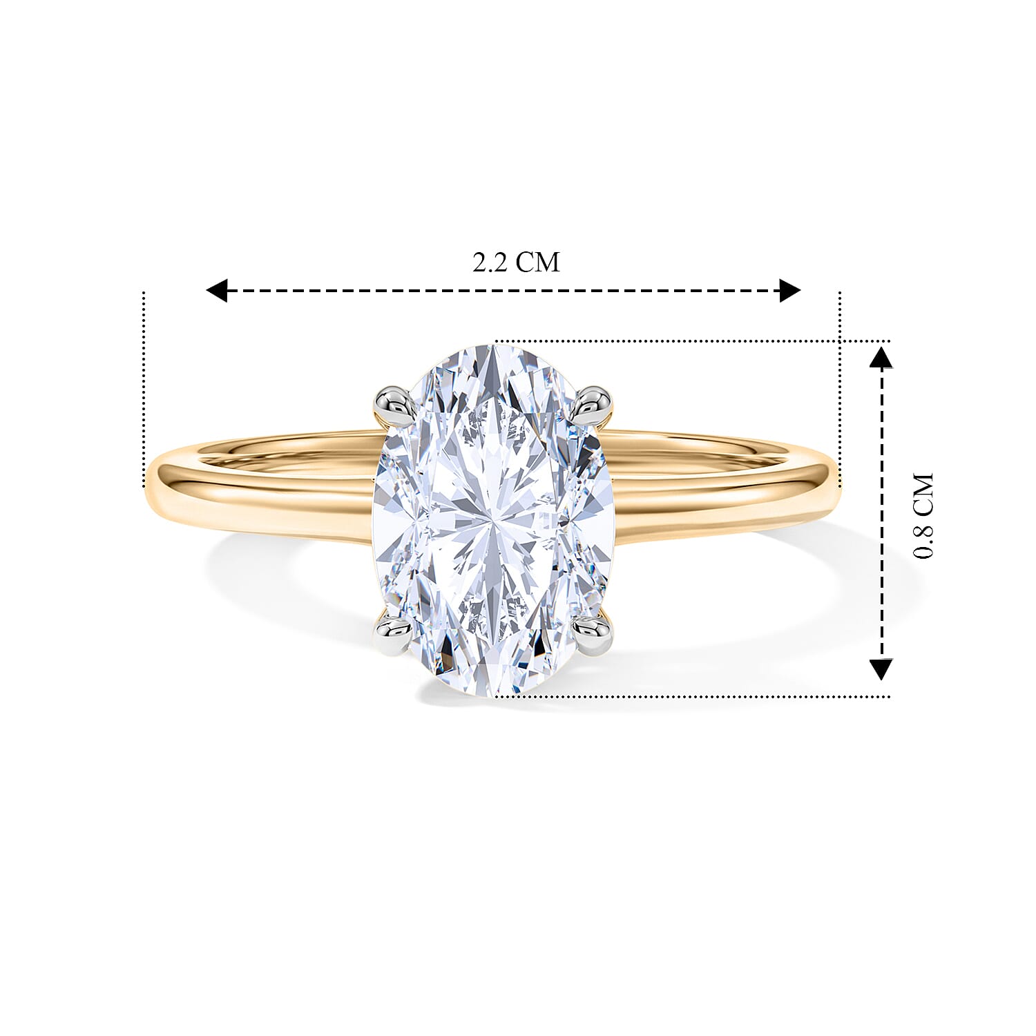 Luxuriant - 9K Yellow Gold SGL Certified Lab Grown Diamond (VS-E-F) Solitaire Ring 1.00 Ct.
