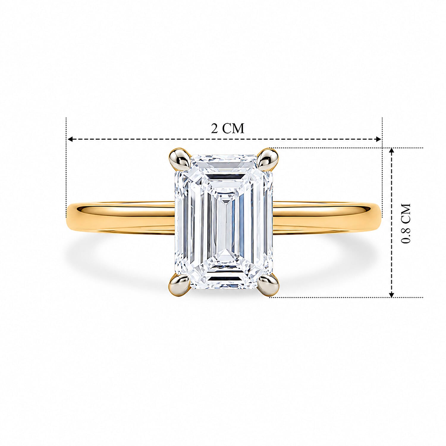 LUXURIANT - 9K Yellow Gold SGL Certified Lab Grown Diamond (VS-E-F) Solitaire Ring 1.00 Ct.