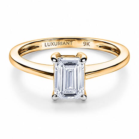 Luxuriant 9K Yellow Gold VS Lab Grown Diamond EF, VS Solitaire Diamond Ring, Gold Wt.2 Gms  1.010  Ct.