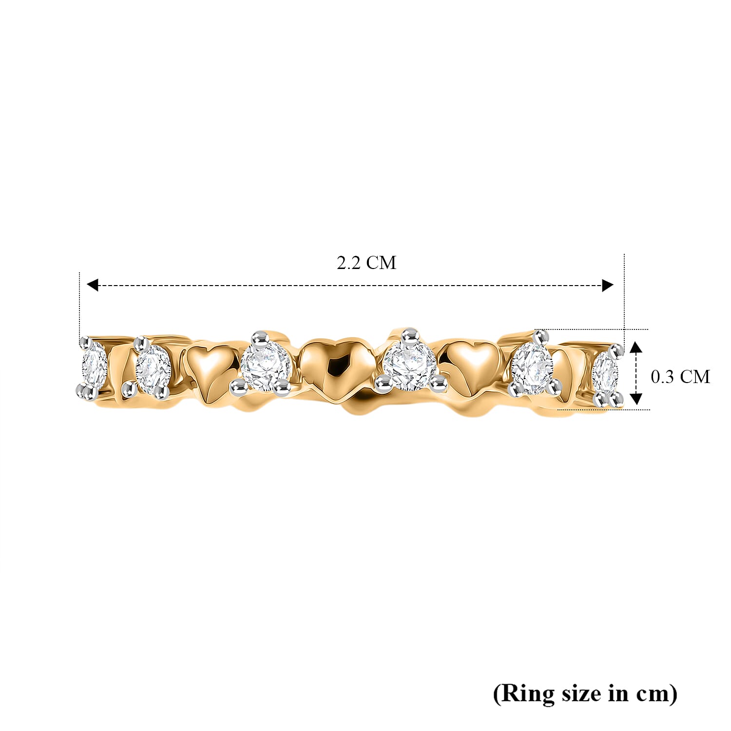 Royal Bali Collection - D'Joy Moissanite Heart Design Band Ring in Sterling Silver