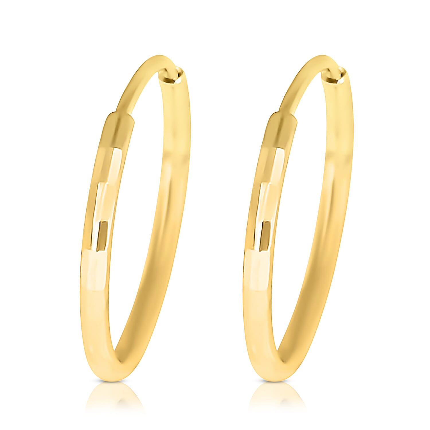 Close Out Deal- 9K Yellow Gold Hoop Earring with Clasp