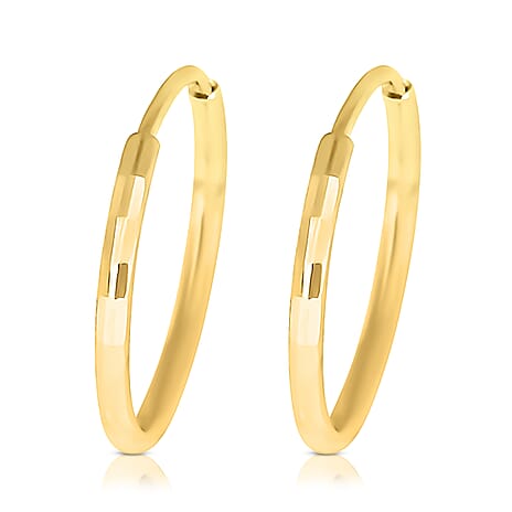 Close Out Deal- 9K Yellow Gold Hoop Earring with Clasp