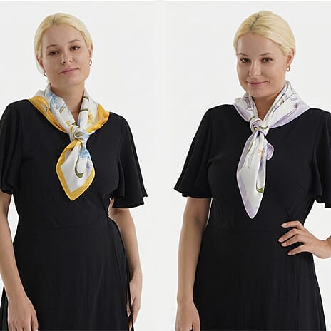 Pack of 2 - Printed Square Scarves