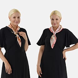Pack of 2 - Printed Square Scarves