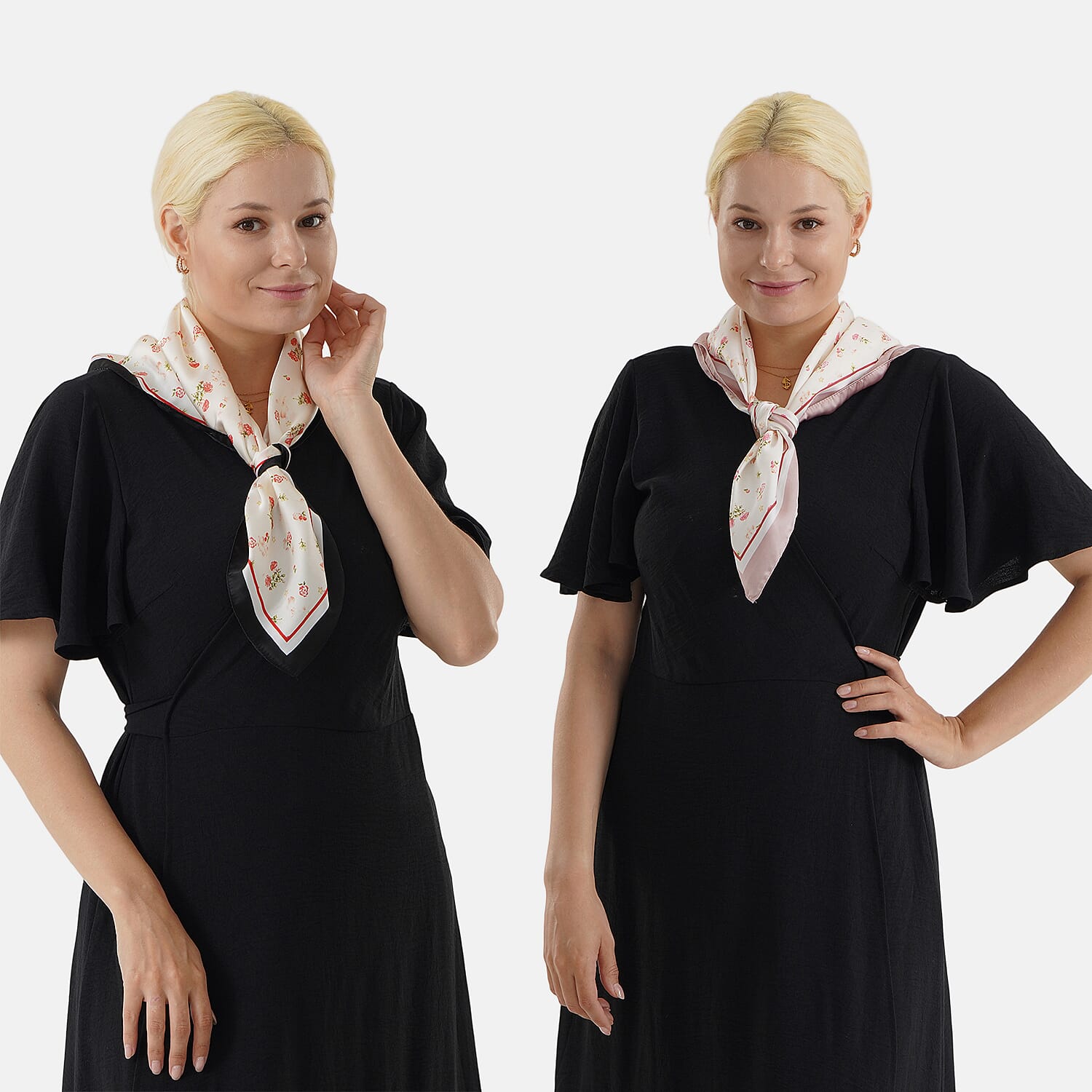 Pack of 2 - Printed Square Scarves