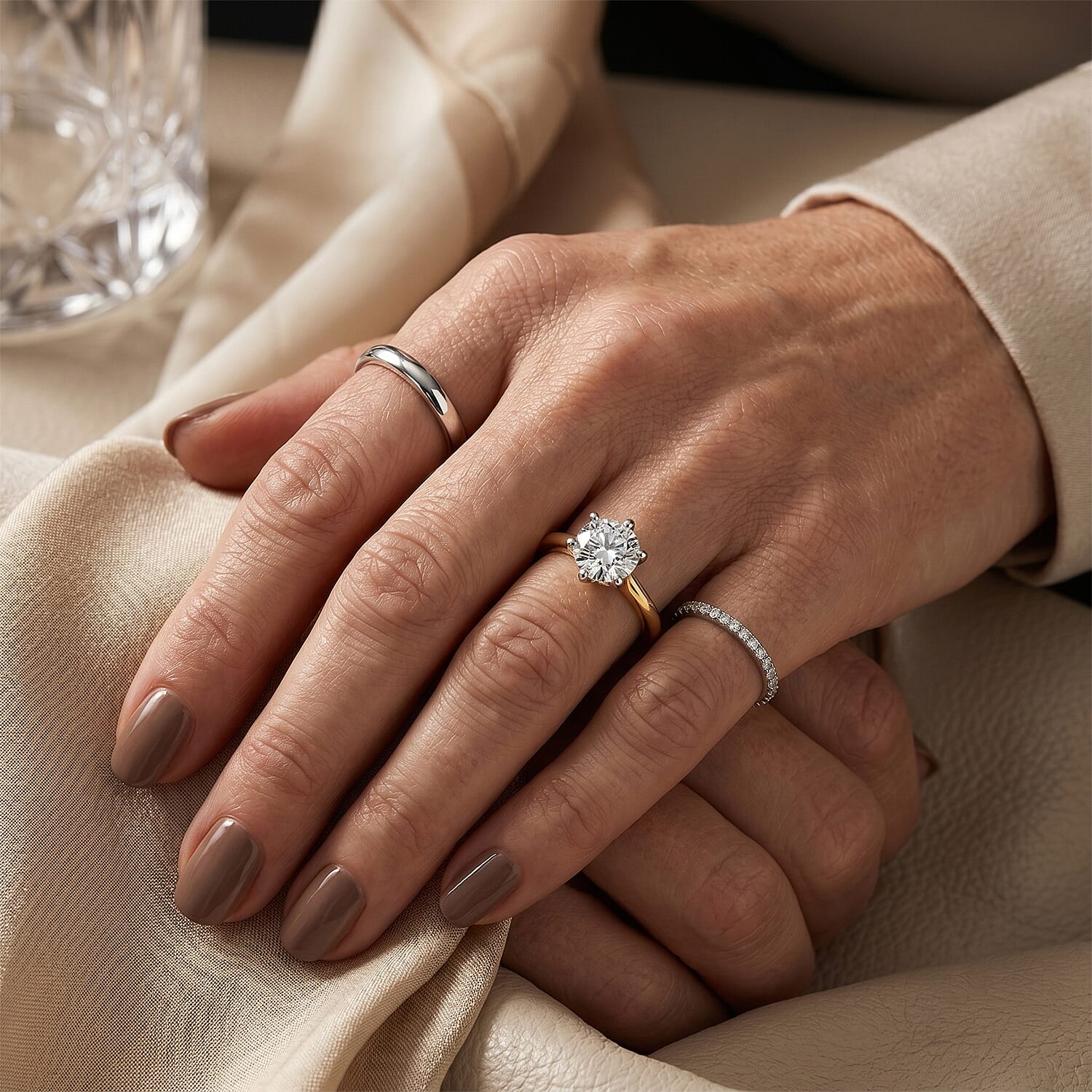 Luxuriant - Lab Grown Diamond (SI-G-H) Solitaire Ring in 18K Vermeil Yellow Gold Plated Sterling Silver 1.00 Ct.
