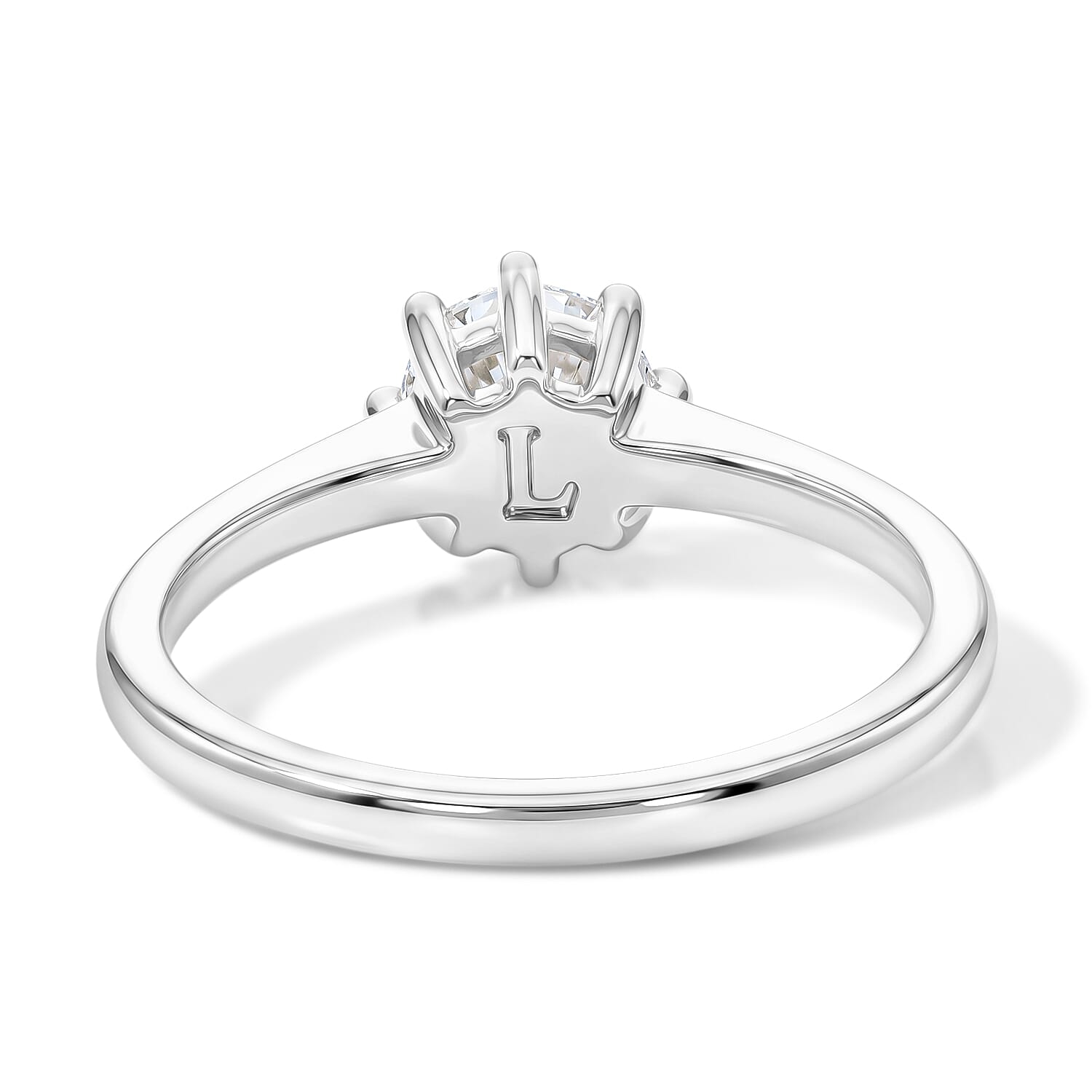 Luxuriant - Lab Grown Diamond (SI-G-H) Solitaire Ring in Rhodium Overlay Sterling Silver 1.00 Ct.