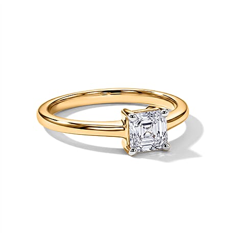Luxuriant - Lab Grown Diamond (SI-G-H) Solitaire Ring in 18K Vermeil Yellow Gold Plated Sterling Silver 1.00 Ct.