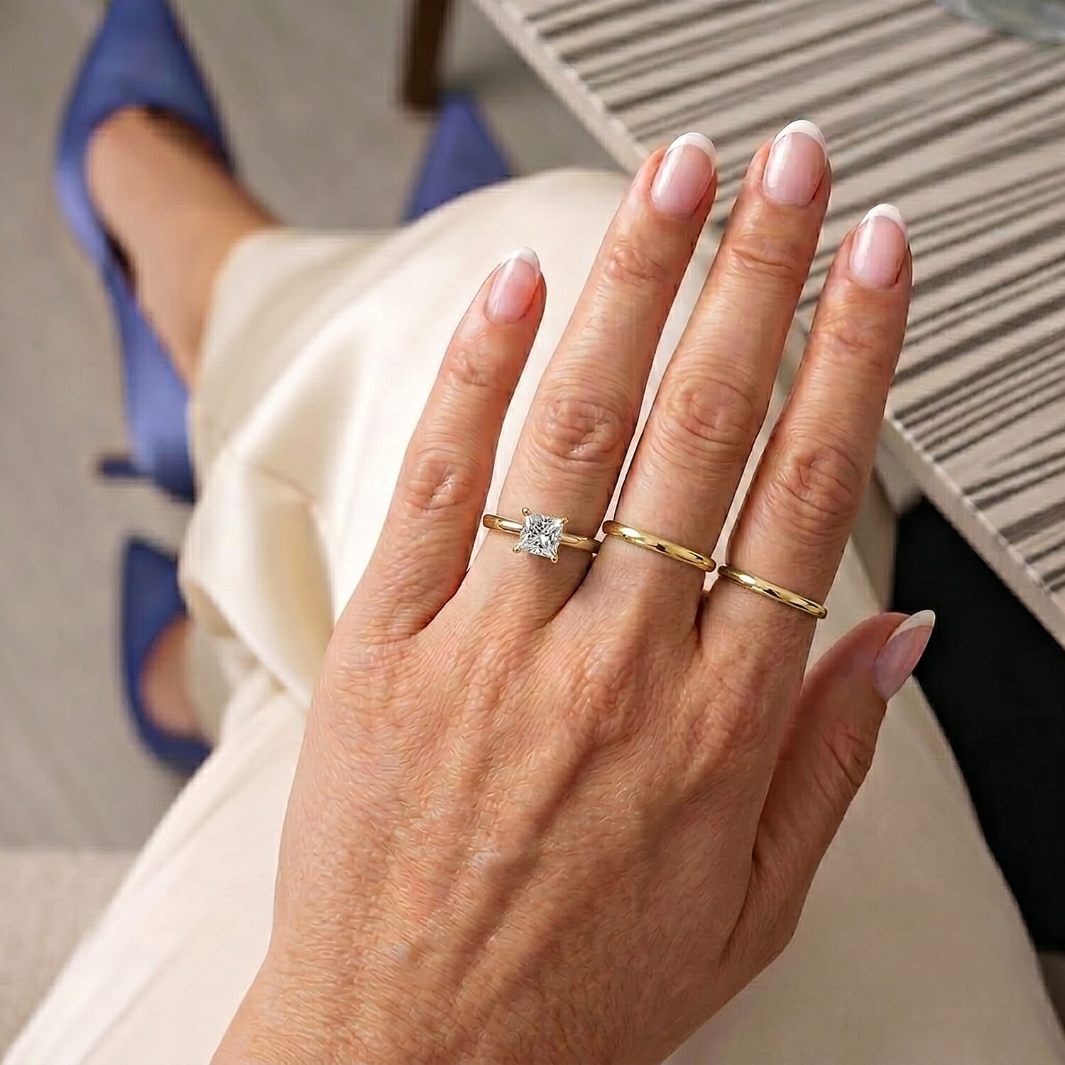 Luxuriant - Lab Grown Diamond (SI-G-H) Solitaire Ring in 18K Vermeil Yellow Gold Plated Sterling Silver 1.00 Ct.