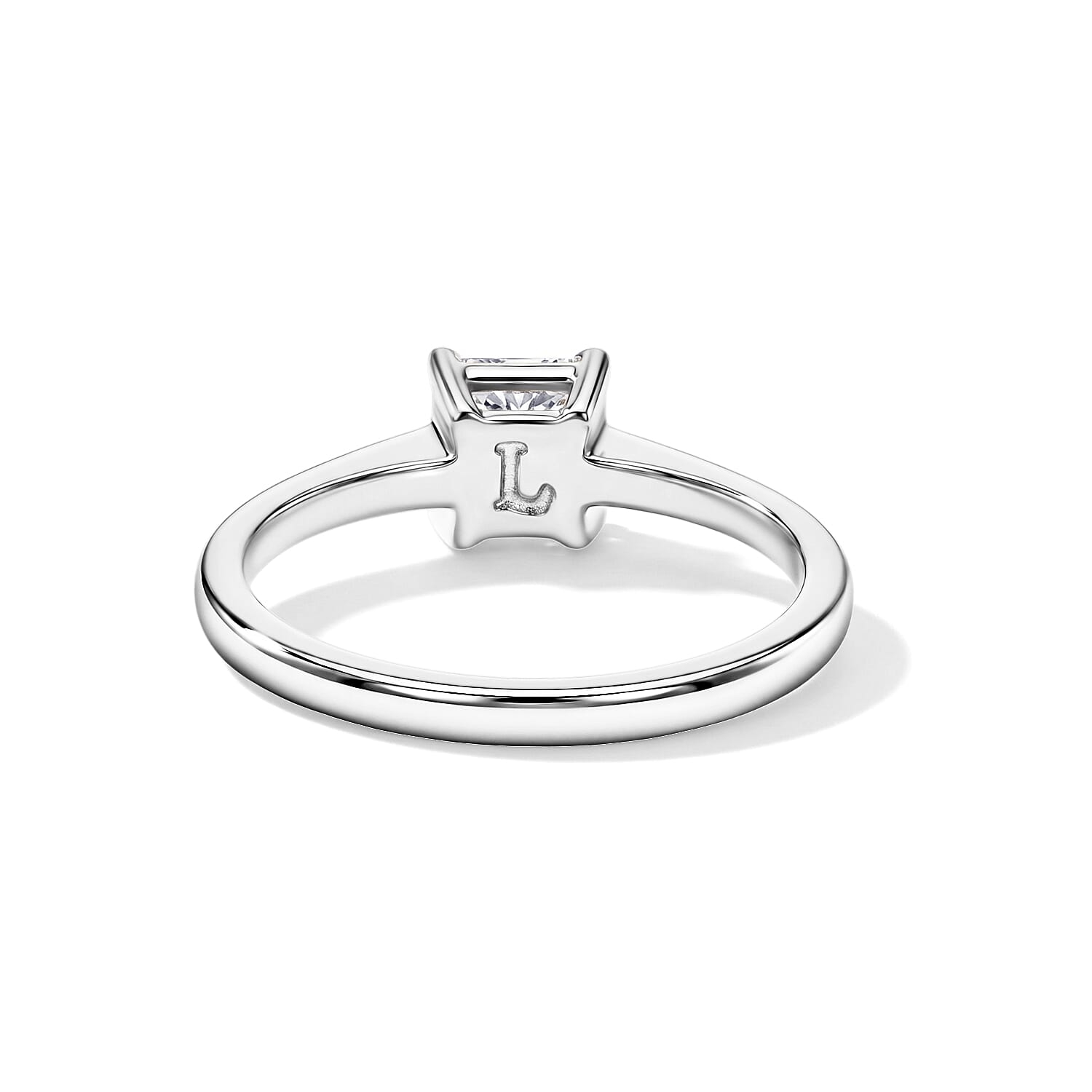 Luxuriant - Lab Grown Diamond (SI-G-H) Solitaire Ring in Rhodium Overlay Sterling Silver 1.00 Ct.