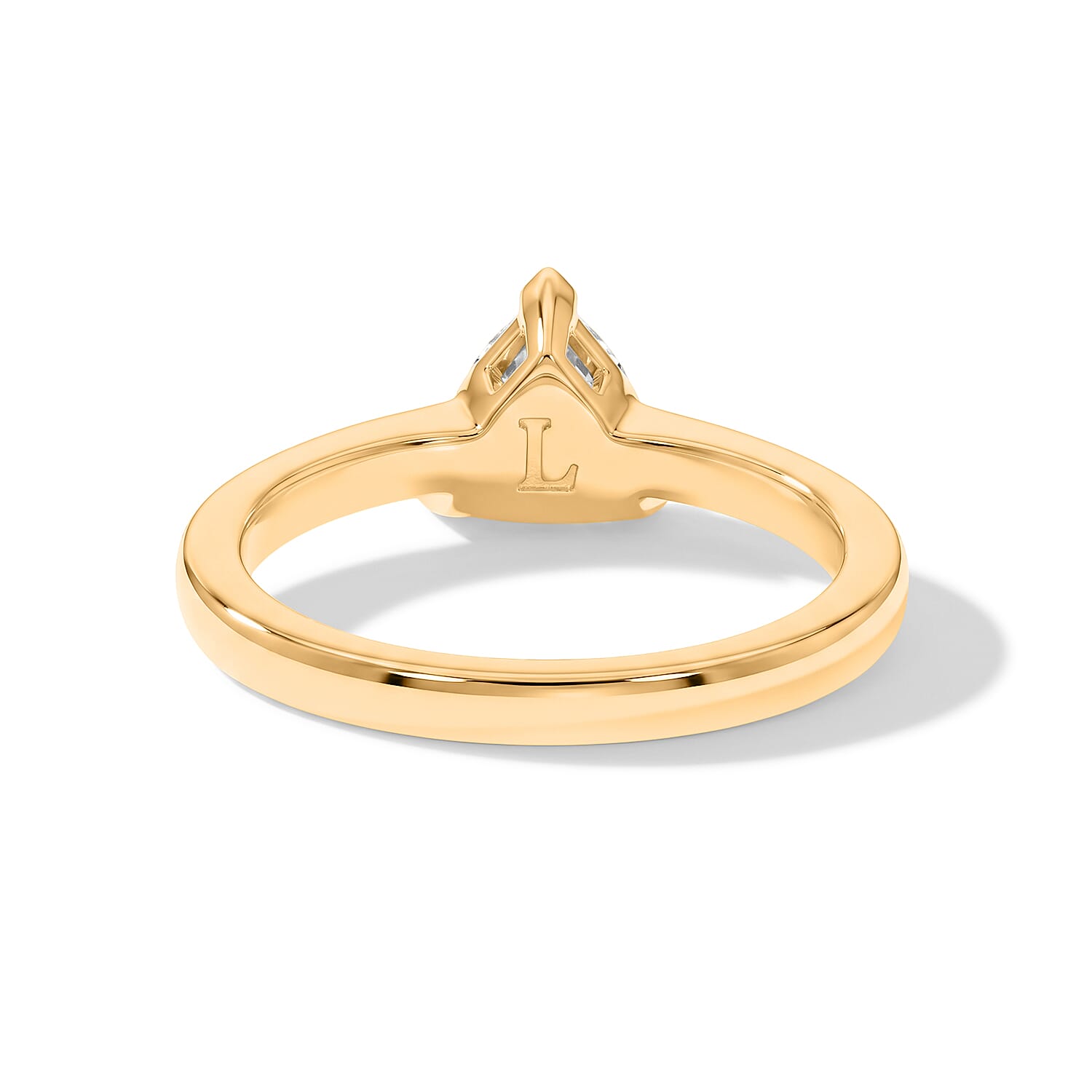 Luxuriant - Lab Grown Diamond (SI-G-H) Trillion Cut Solitaire Ring in 18K Vermeil Yellow Gold Plated Sterling Silver 1.00 Ct.