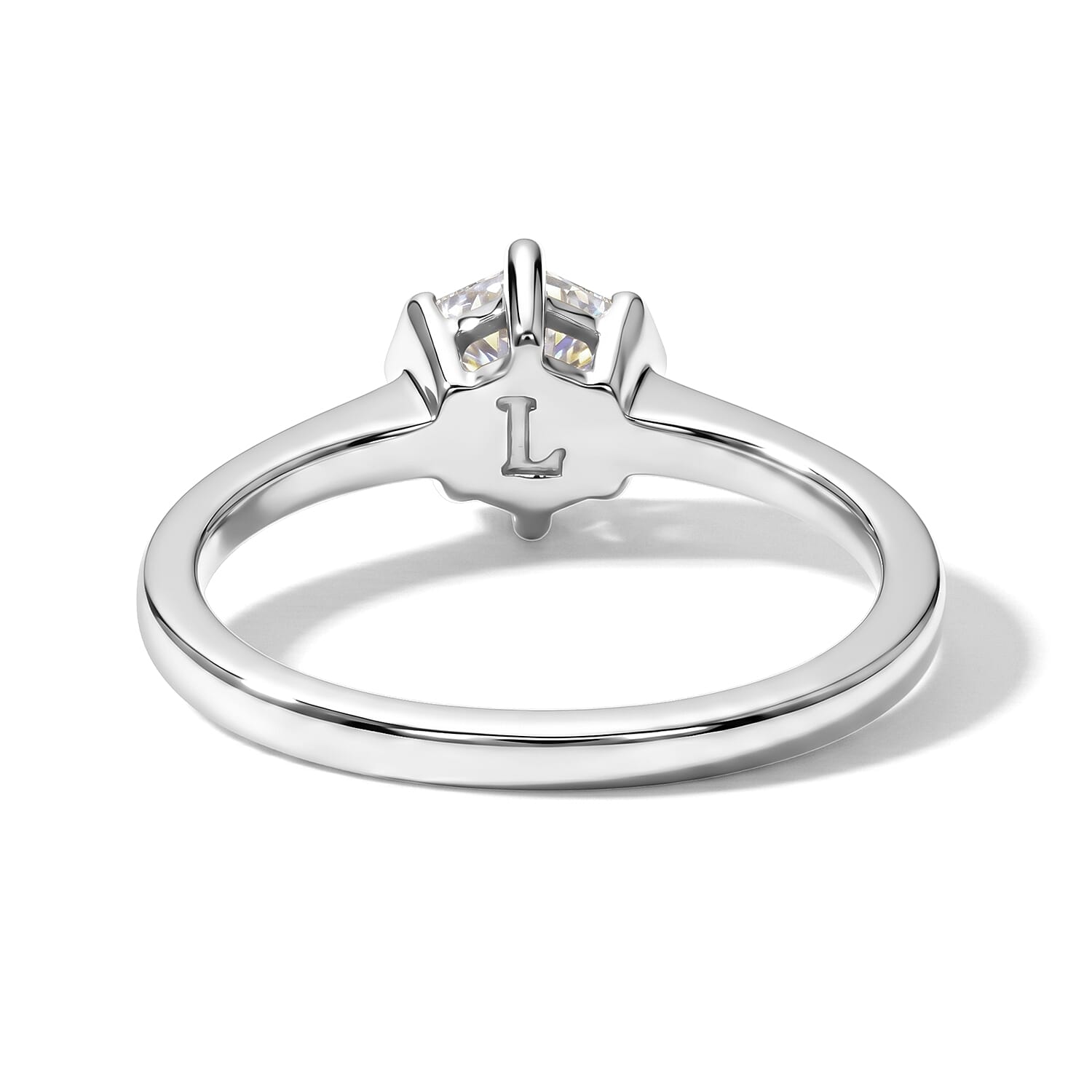 Luxuriant - Lab Grown Diamond (SI-G-H) Solitaire Ring in Rhodium Overlay Sterling Silver 1.00 Ct.