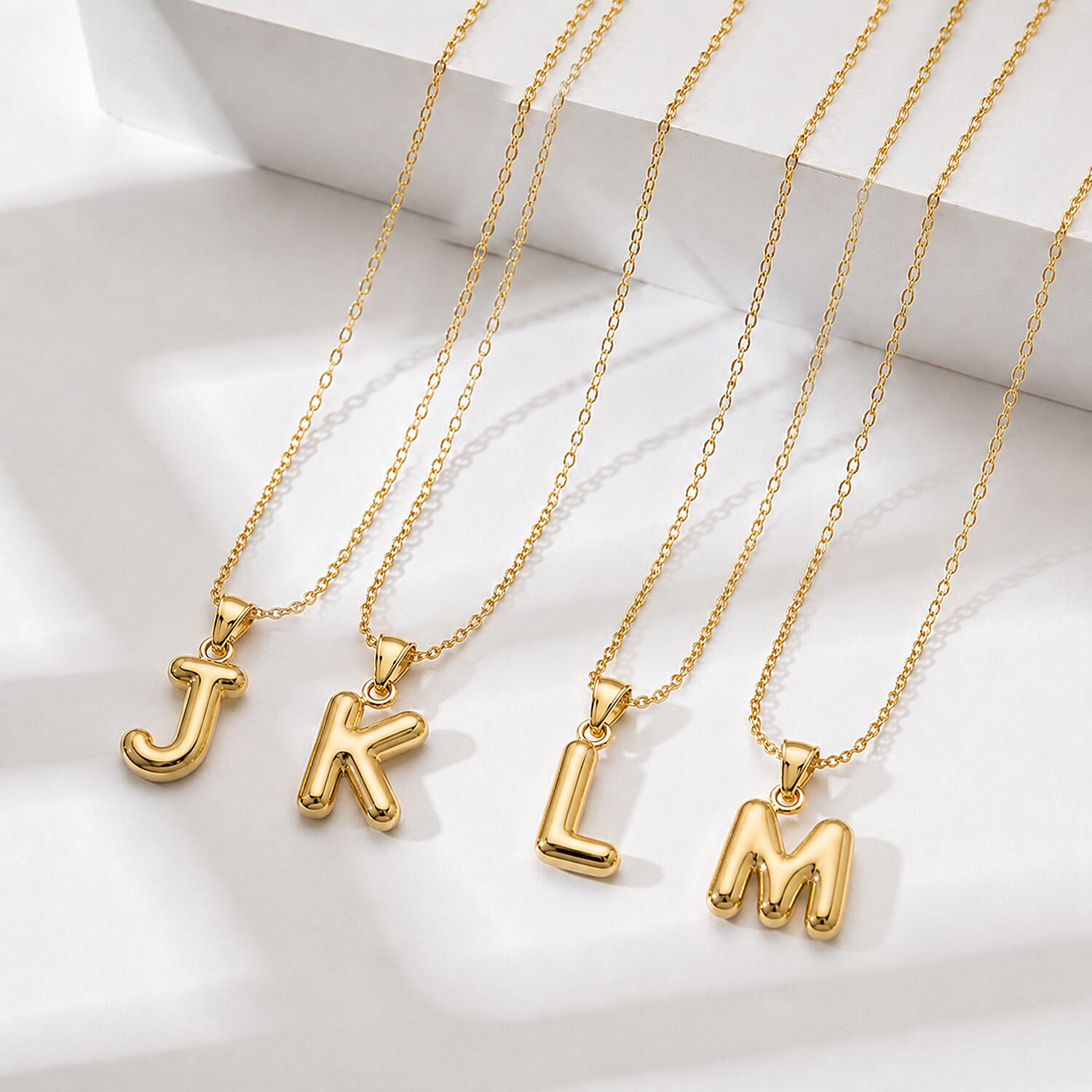 9K Yellow Gold K Initial Pendant