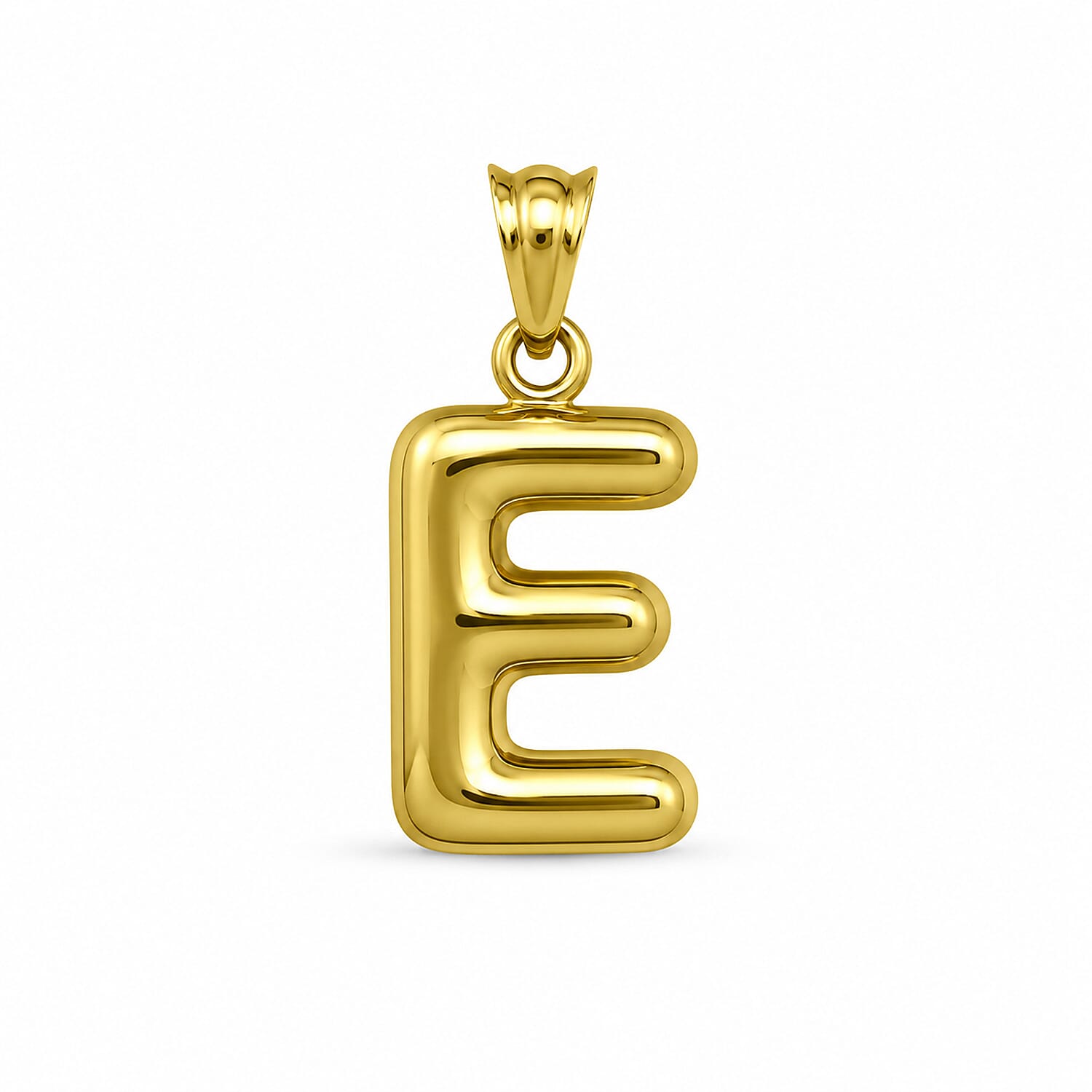 9K Yellow Gold E Initial Pendant