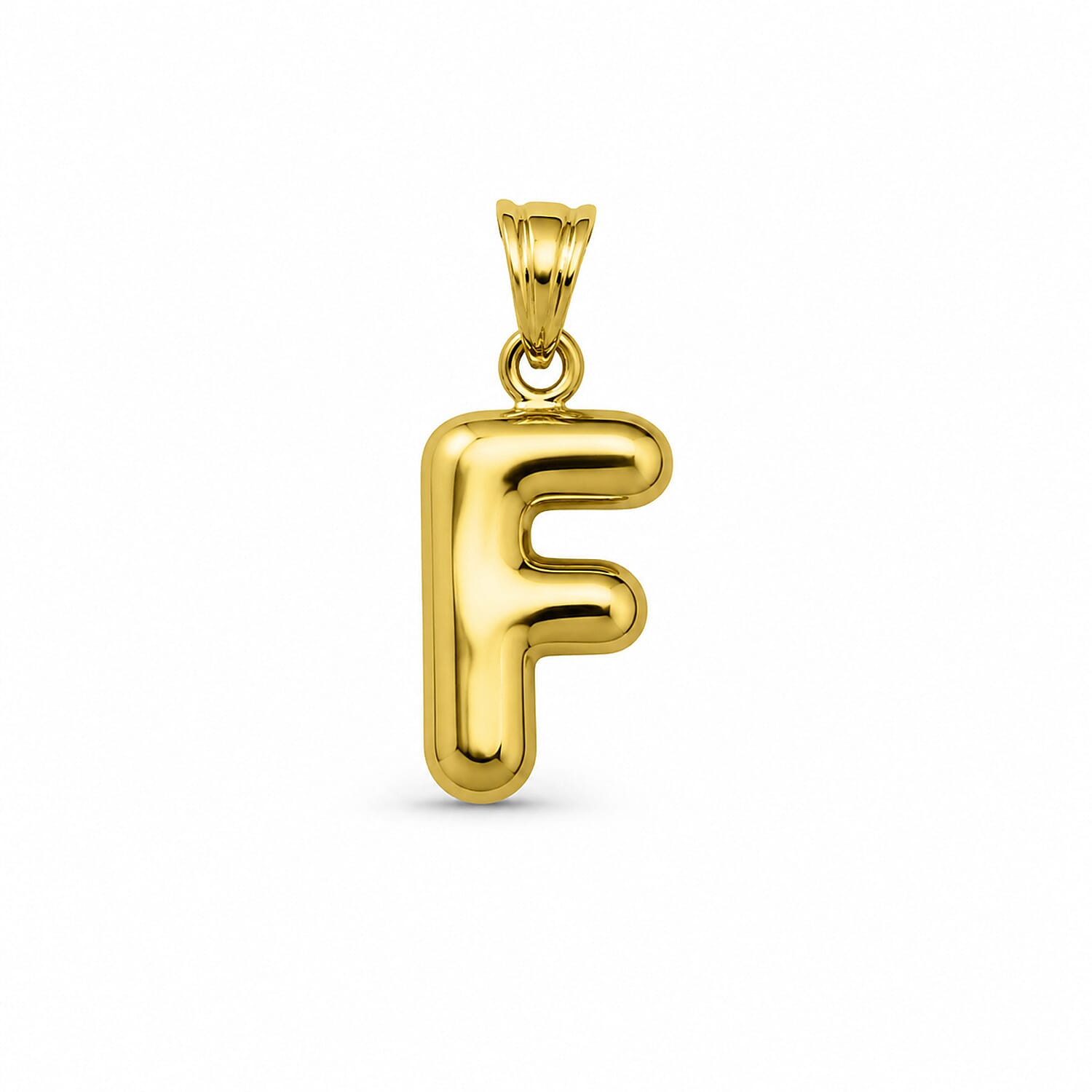 9K Yellow Gold F Initial Pendant