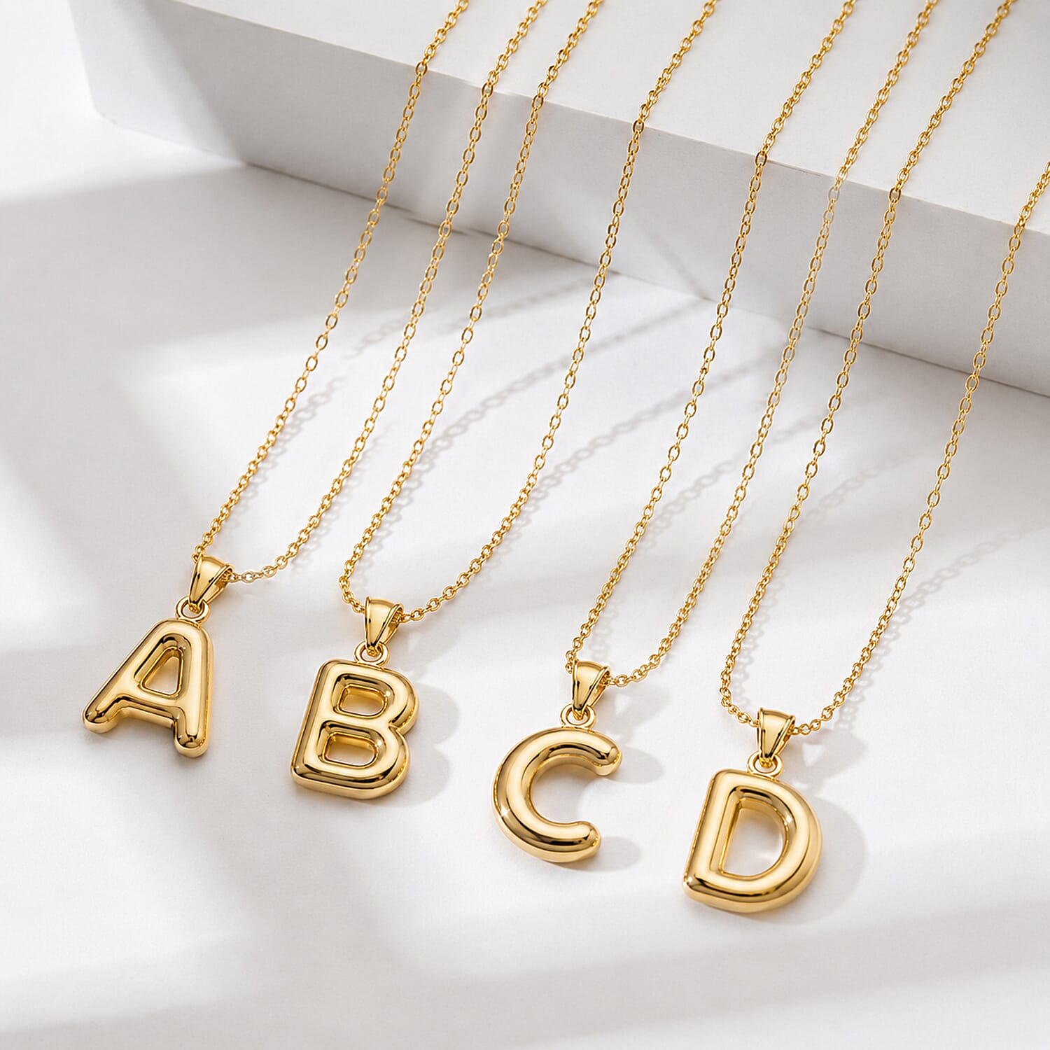 9K Yellow Gold D Initial Pendant