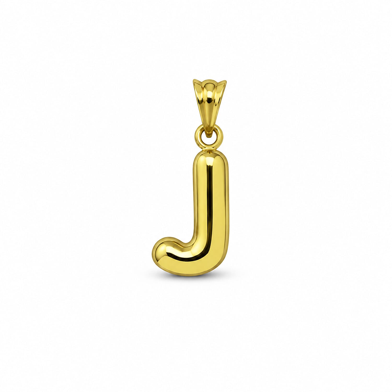 9K Yellow Gold J Initial Pendant