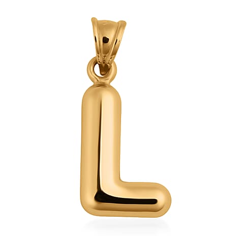 9K Yellow Gold L Initial Pendant
