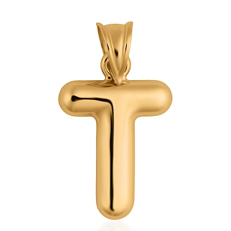 9K Yellow Gold T Initial Pendant