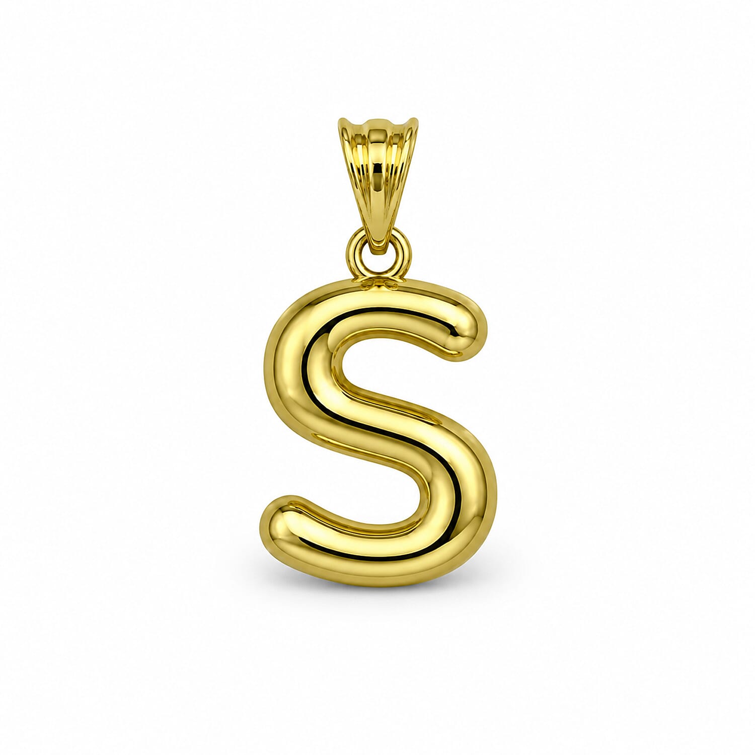 9K Yellow Gold S Initial Pendant