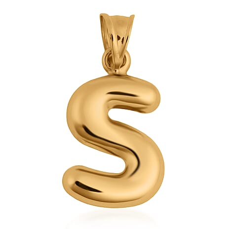 9K Yellow Gold S Initial Pendant