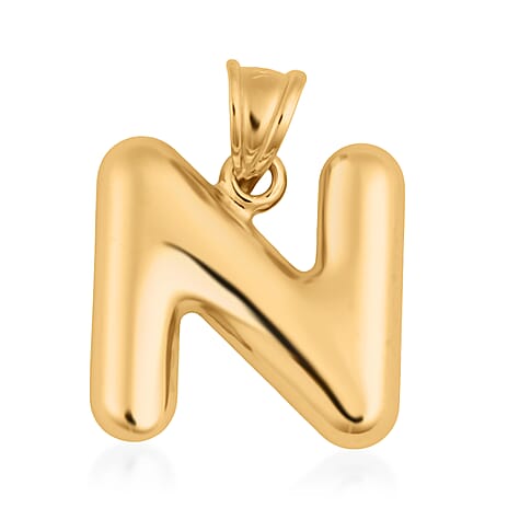9K Yellow Gold N Initial Pendant