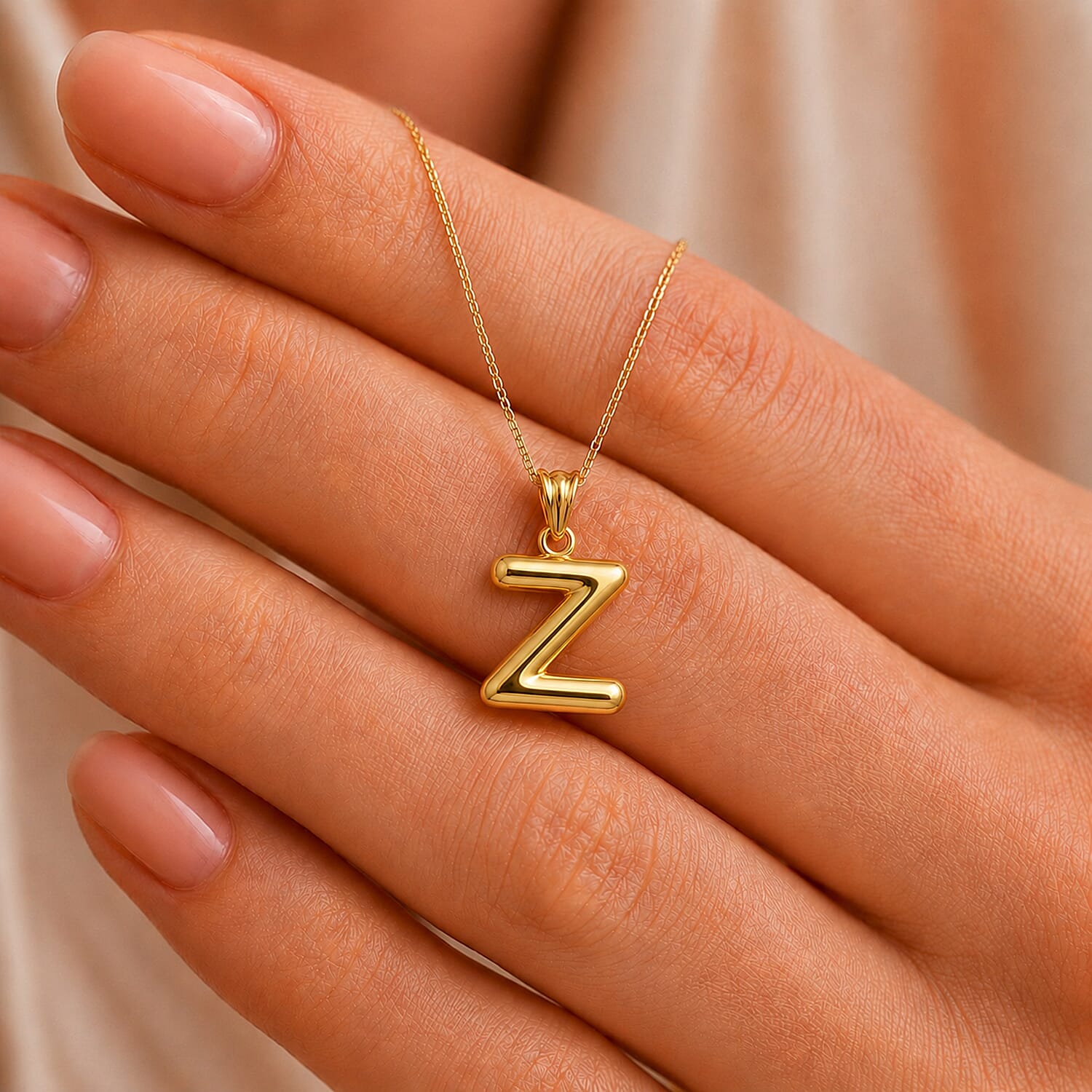 9K Yellow Gold Z Initial Pendant