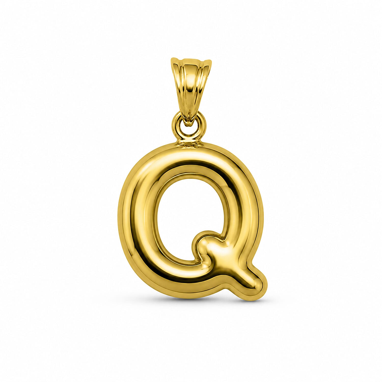 9K Yellow Gold Q Initial Pendant