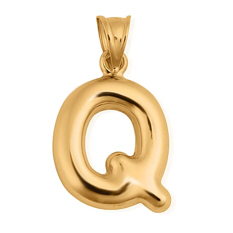 9K Yellow Gold Q Initial Pendant
