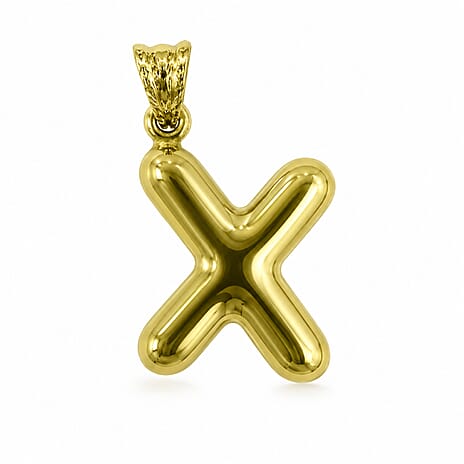 9K Yellow Gold X Initial Pendant