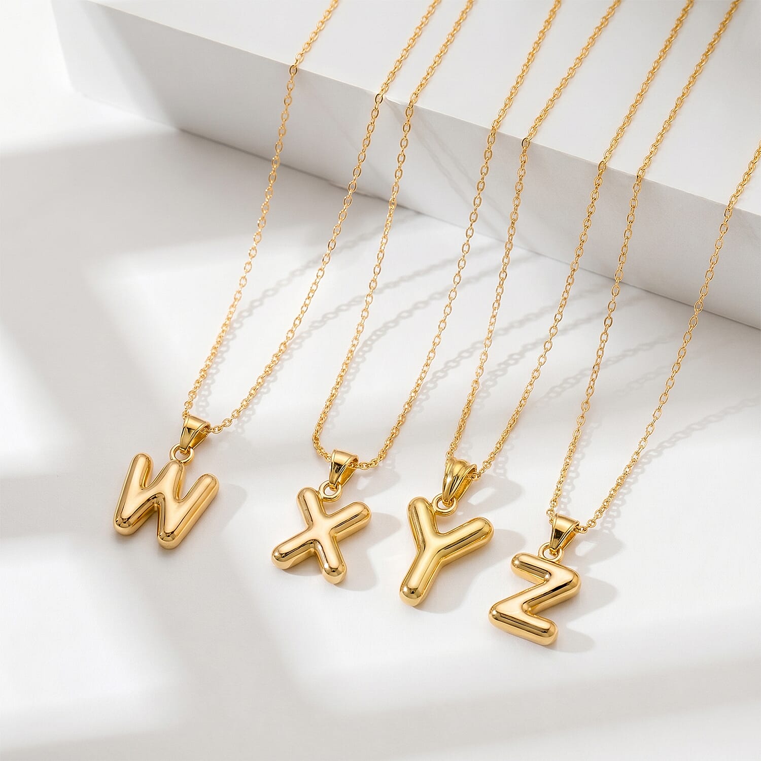 9K Yellow Gold X Initial Pendant
