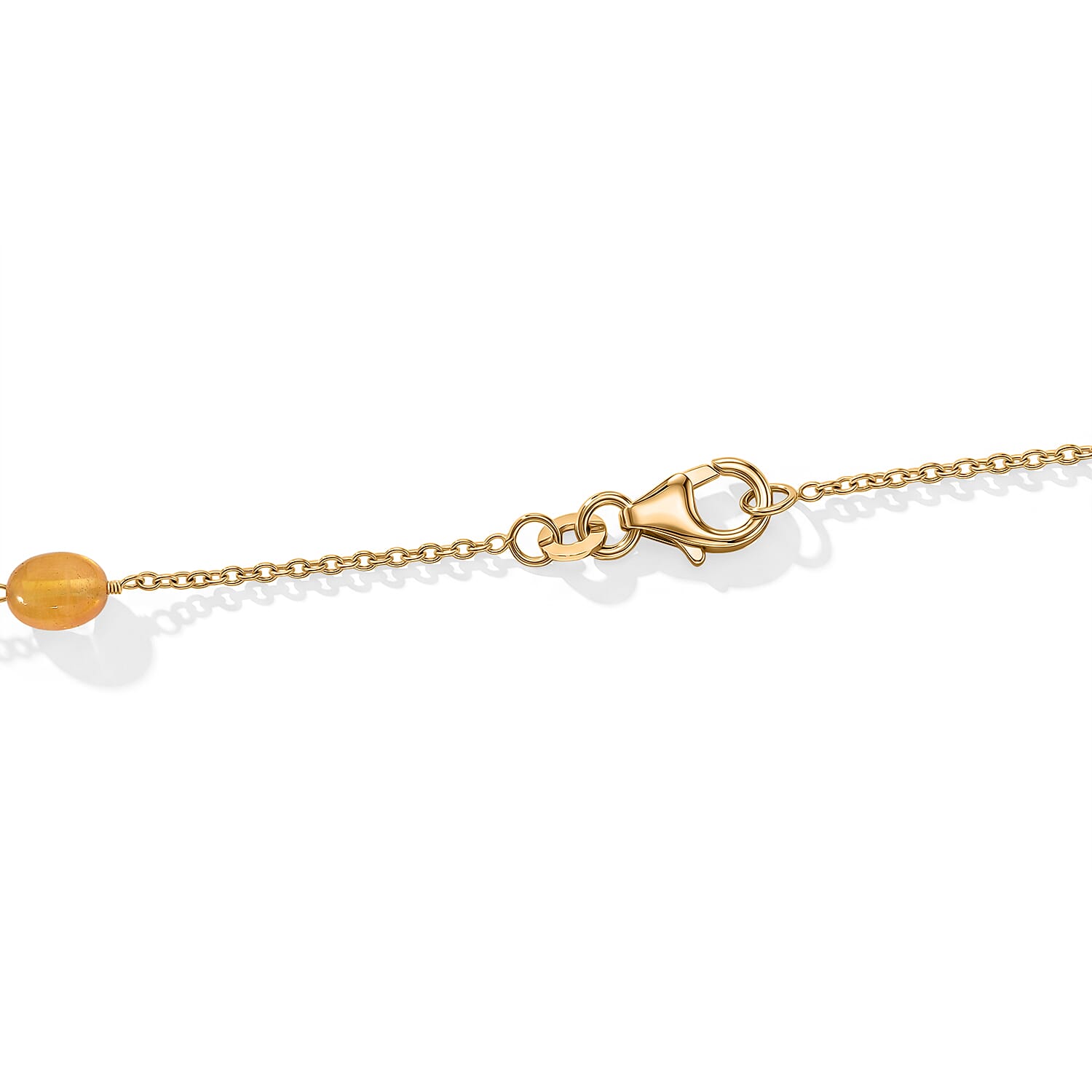 D'Joy - Multi Sapphire Necklace (Size - 24) in 18K Vermeil Yellow Gold Plated Sterling Silver 55.00 Ct.
