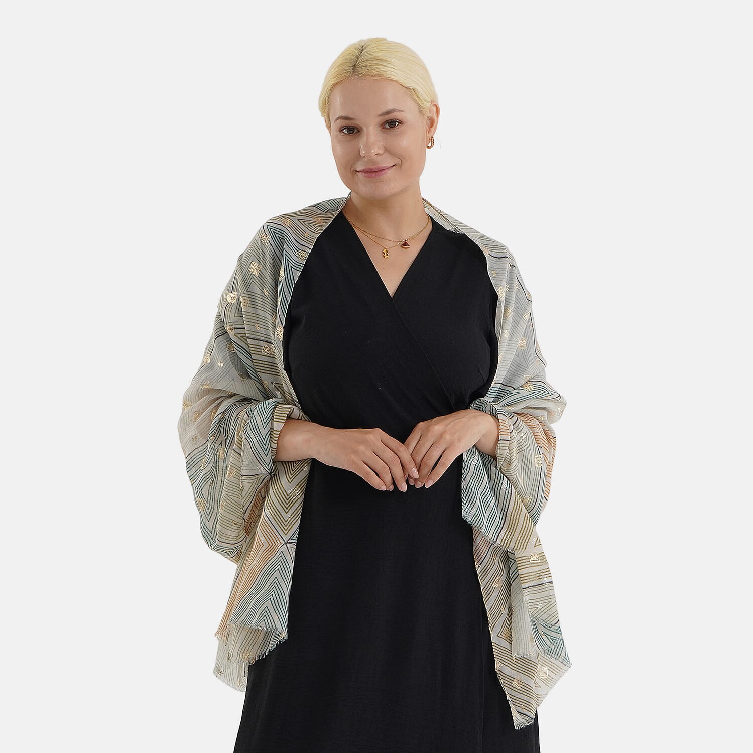 Printed Multi-Colour Fashion Scarf